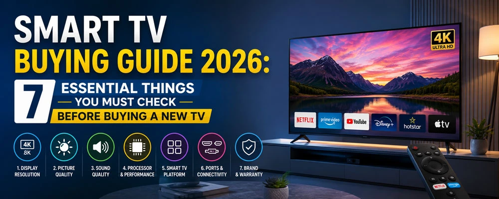 Smart TV Buying Guide 2026: 7 Essential Things You Must Check Before Buying a New TV 1 Smart TV Buying Guide 2026 intro