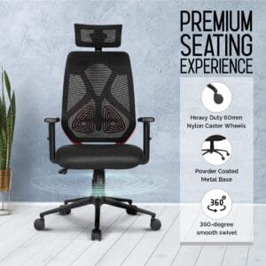 Da URBAN Merlion Office Chair,High Back Mesh Ergonomic Home Office Desk Chair 2 71Weyz0J3L. SL1101